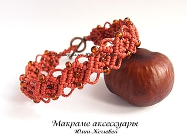 МК  макраме Плетем браслет с бисером | Ярмарка Мастеров - ручная работа, handmade