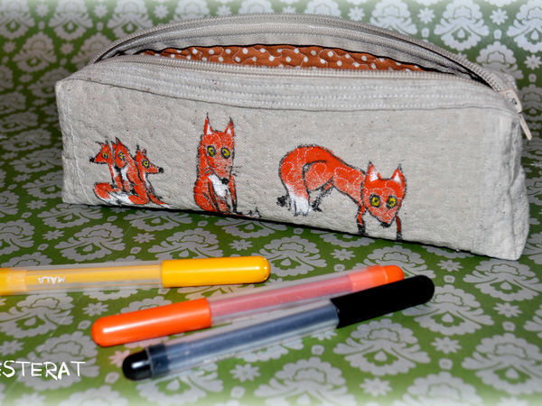 Создаем милый пенал с лисичками | Ярмарка Мастеров - ручная работа, handmade