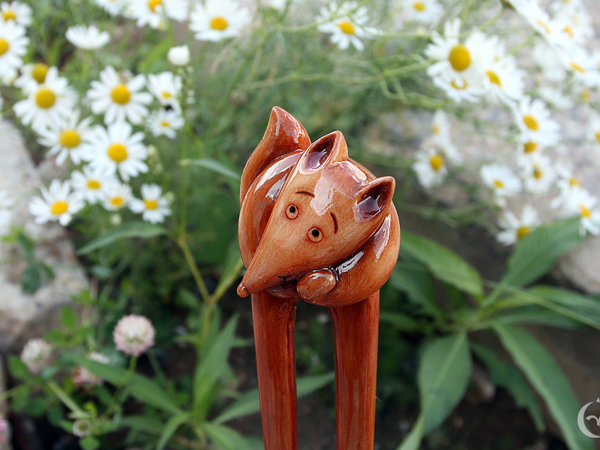 Шпилька «Лисичка» | Ярмарка Мастеров - ручная работа, handmade