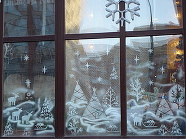 Лист бумаги для скрапбукинга Узоры на окнах, коллекция Зимние узоры, арт. FD1004806