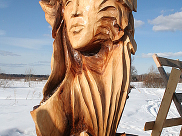 Красивая деревянная скульптура (9 фото)