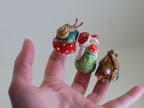 Мухоморные напёрстки | Ярмарка Мастеров - ручная работа, handmade