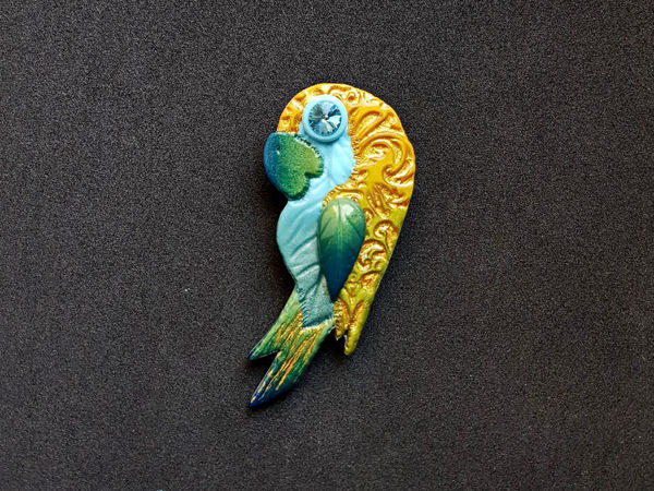 Making Parrot Brooch from Polymer Clay | Livemaster - handmade