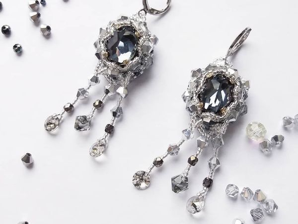 Оплетение кристалла Swarovski | Ярмарка Мастеров - ручная работа, handmade
