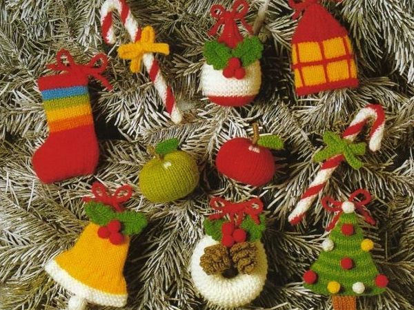 Идеи новогодних вязаных украшений | Ярмарка Мастеров - ручная работа, handmade