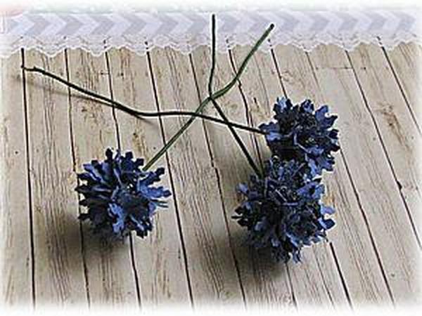 Василек из гофрированной бумаги просто. МК. Growing flower cornflower.