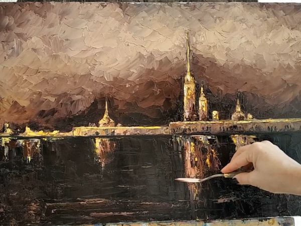 Интерьерная картина мастихином | Ярмарка Мастеров - ручная работа, handmade