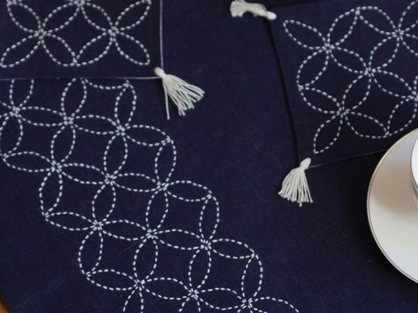 Связь семи сокровищ. Создание и вышивка узора в японской вышивке САШИКО | Ярмарка Мастеров - ручная работа, handmade