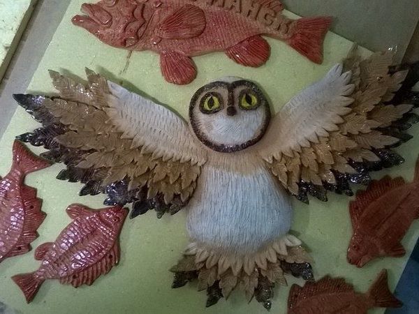 Создание керамической настенной совы | Ярмарка Мастеров - ручная работа, handmade
