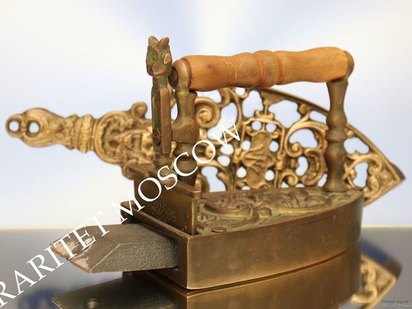 РЕДКОСТЬ Утюг с подставкой антикварный лев бронза 6 | Ярмарка Мастеров - ручная работа, handmade