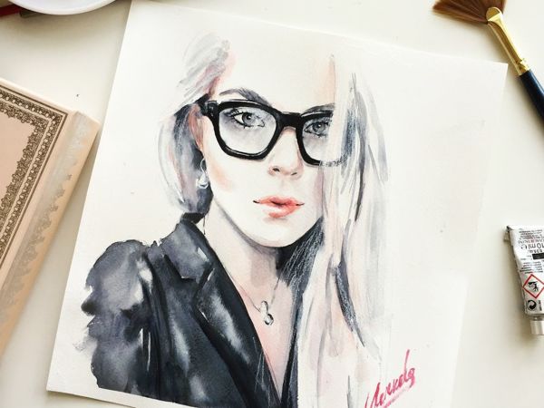 How to Paint a Fashion Portrait with Watercolor | Livemaster - handmade