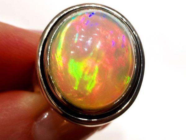 Видео кольца «Magic Colours» опал австралийский,серебро 925 ручная работа | Ярмарка Мастеров - ручная работа, handmade