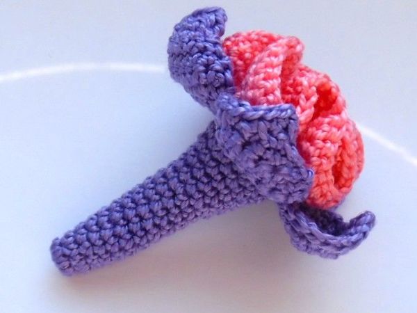 Вяжем крючком цветок фуксии | Ярмарка Мастеров - ручная работа, handmade