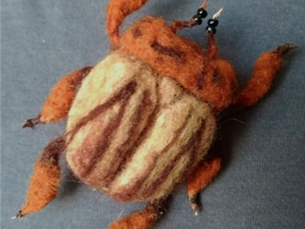 Творим войлочную брошь в виде жука | Ярмарка Мастеров - ручная работа, handmade