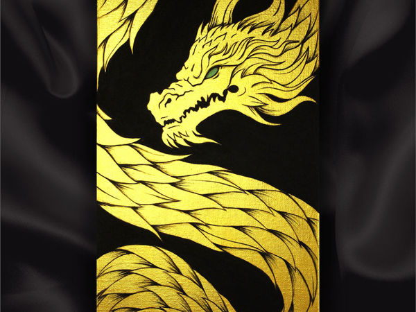 Как нарисовать золотого дракона видео мастер-класс | Ярмарка Мастеров - ручная работа, handmade