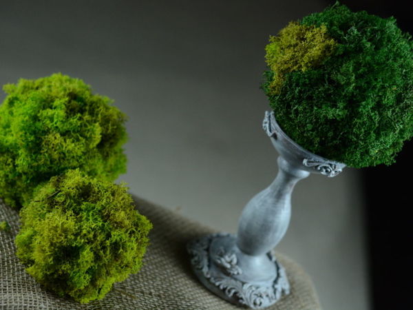 How to Decorate Candles with Stabilized Moss | Livemaster - handmade