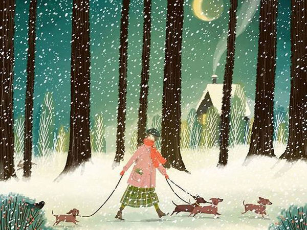 Волшебный снег в иллюстрациях и картинах | Ярмарка Мастеров - ручная работа, handmade