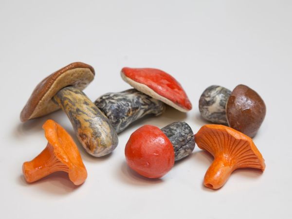 Лепим грибы из соленого теста | Ярмарка Мастеров - ручная работа, handmade