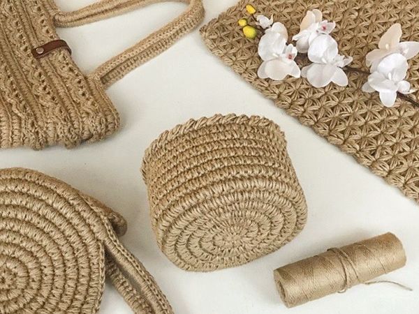 Вяжем корзину из джута: вязание идеального круга. Супер узор для обвязки | Ярмарка Мастеров - ручная работа, handmade