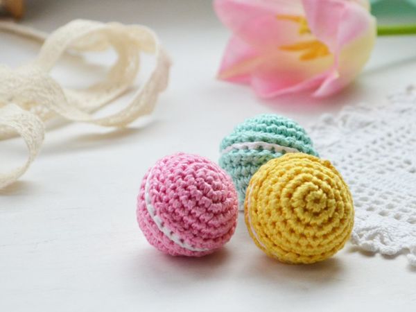 Crocheting Macaroons: Key Chain in 30 Minutes | Ярмарка Мастеров - ручная работа, handmade