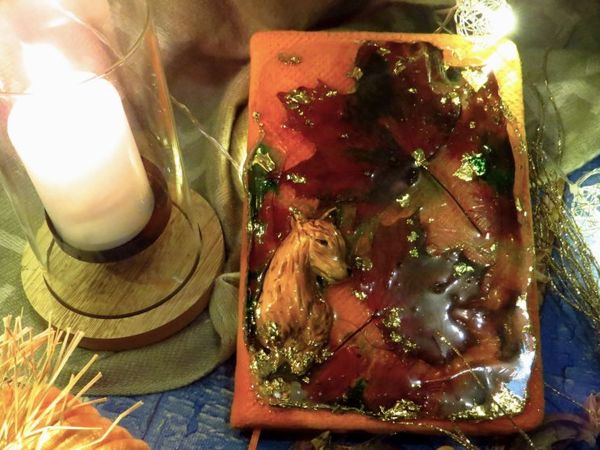 Resin Art: декор блокнота подручными материалами | Ярмарка Мастеров - ручная работа, handmade