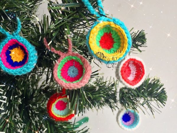 Яркие шарики-фонарики на елку крючком | Ярмарка Мастеров - ручная работа, handmade Яркие шарики-фонарики на елку крючком | Ярмарка Мастеров - ручная работа, handmade