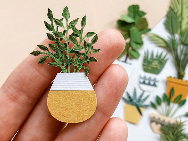 The Fleur of Paper Miniatures in the Cozy Plant World by Tania Lissova | Livemaster - handmade