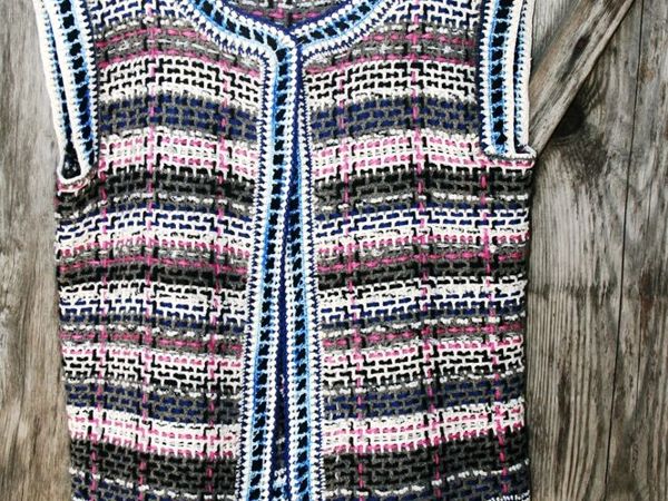 Жилет в стиле «Шанель» крючком | Ярмарка Мастеров - ручная работа, handmade