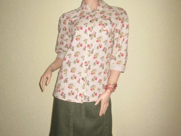 Жакет-рубашка из льна | Ярмарка Мастеров - ручная работа, handmade