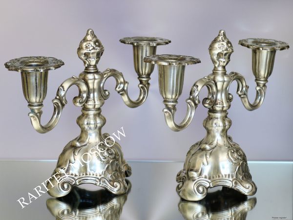 РАРИТЕТИЩЕ Подсвечник пара серебрение Франция 21 | Ярмарка Мастеров - ручная работа, handmade