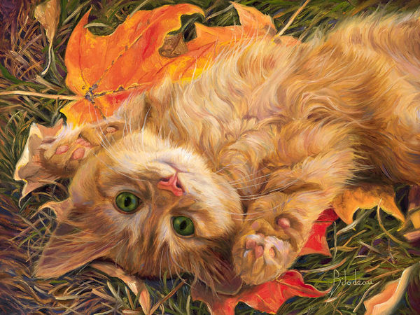 Canadian Artist Lucie Bilodeau and Her Cats: 50 Best Paintings | Livemaster - handmade
