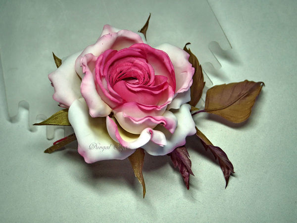 Роза-брошь Pinc roze | Ярмарка Мастеров - ручная работа, handmade