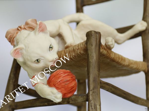 Раритетище Кот на стуле Armani Capodimonte 5 | Ярмарка Мастеров - ручная работа, handmade