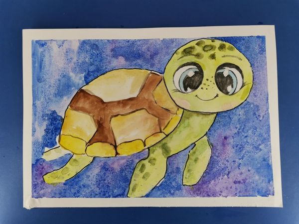 Как нарисовать черепаху карандашом поэтапно для начинающих