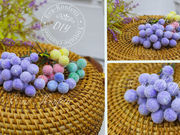 Делаем декоративные бархатные ягодки | Ярмарка Мастеров - ручная работа, handmade