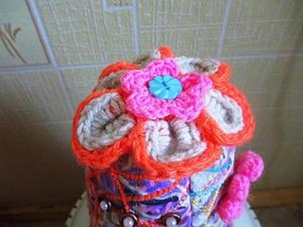 Арт ткань из остатков пряжи. | Ярмарка Мастеров - ручная работа, handmade