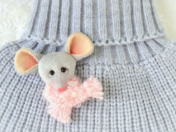 Create Cozy Mouse-Brooch | Livemaster - handmade