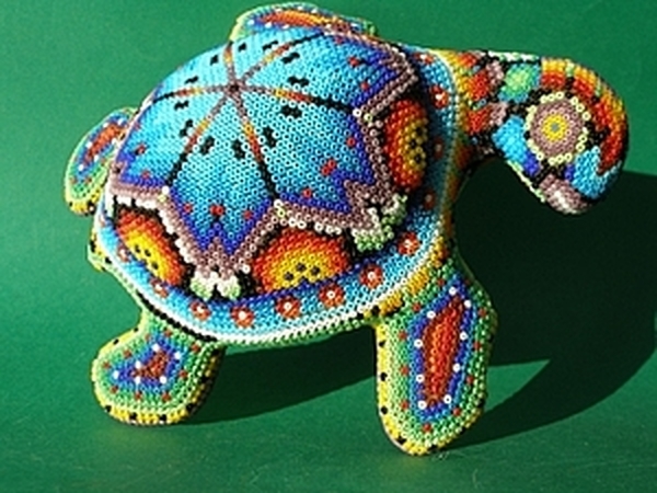 Магия цвета в мозаике из бисера Huichol Art. | Ярмарка Мастеров - ручная работа, handmade