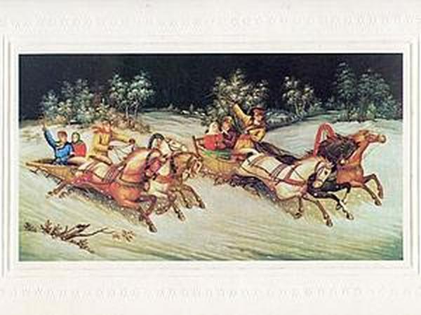 Советские новогодние открытки в народном стиле | Ярмарка Мастеров - ручная работа, handmade