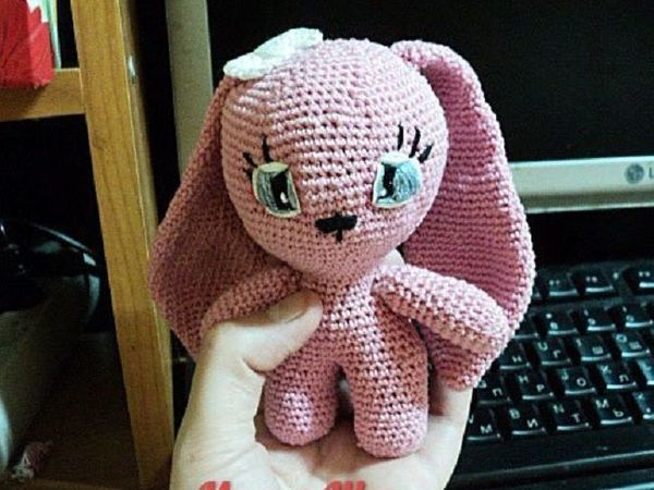Вяжем крючком зайку «Pink» | Ярмарка Мастеров - ручная работа, handmade