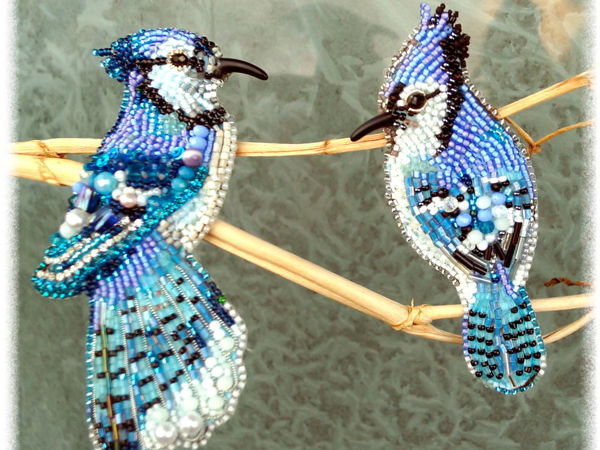 Мои зимние птички бисером | Ярмарка Мастеров - ручная работа, handmade