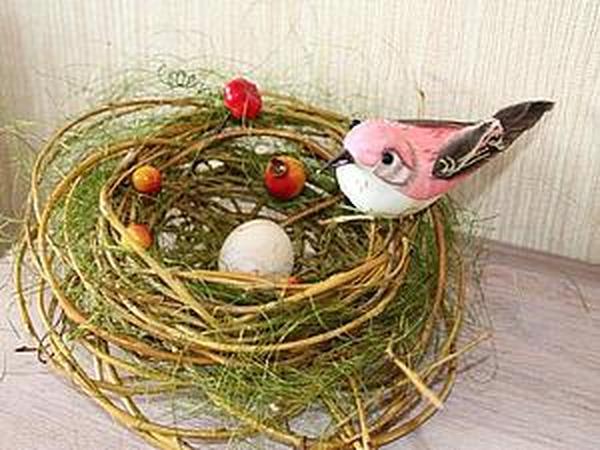 Как сделать декоративное гнездо.