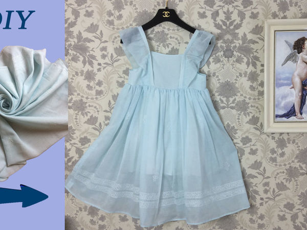 Детский сарафан из маминого палантина | Ярмарка Мастеров - ручная работа, handmade
