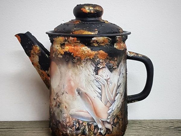 Новый МК! «Старинный кофейник» декупаж | Ярмарка Мастеров - ручная работа, handmade