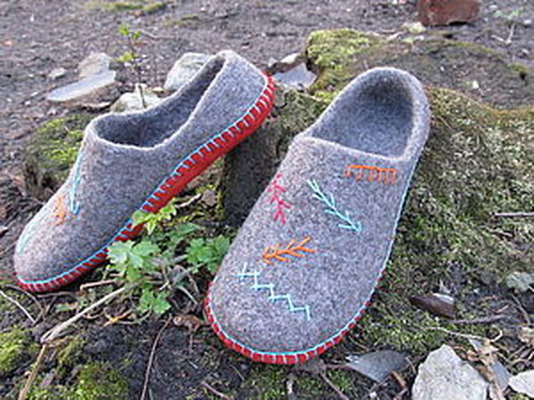Валяные Тапочки | Ярмарка Мастеров - ручная работа, handmade