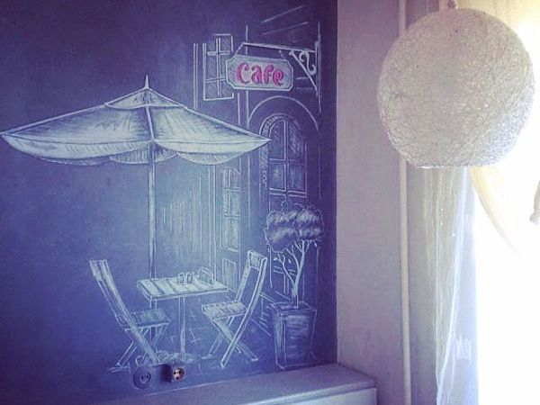 Как нарисовать рисунок на стене в ванной