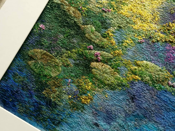 Creating Mixed Media ''Magic Lake'' Picture | Livemaster - handmade Creating Mixed Media ''Magic Lake'' Picture | Livemaster - handmade