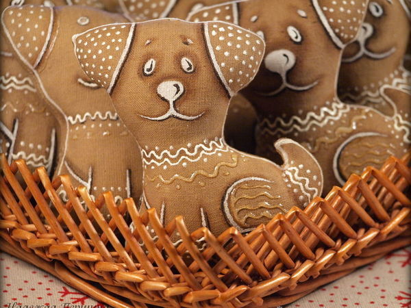 Sewing A Cute Gingerbread Dog: For Those Who Love Handmade Symbolic Gifts | Ярмарка Мастеров - ручная работа, handmade