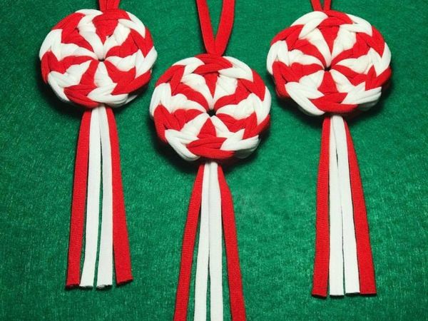 Вязаный круглый леденец к новому году | Ярмарка Мастеров - ручная работа, handmade
