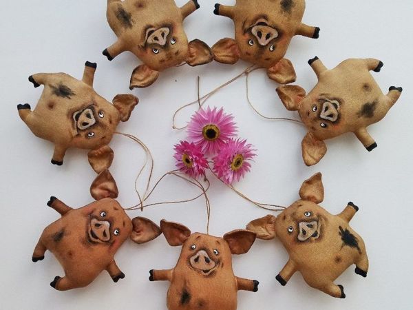 Шьём на ёлку кофейную свинку | Ярмарка Мастеров - ручная работа, handmade